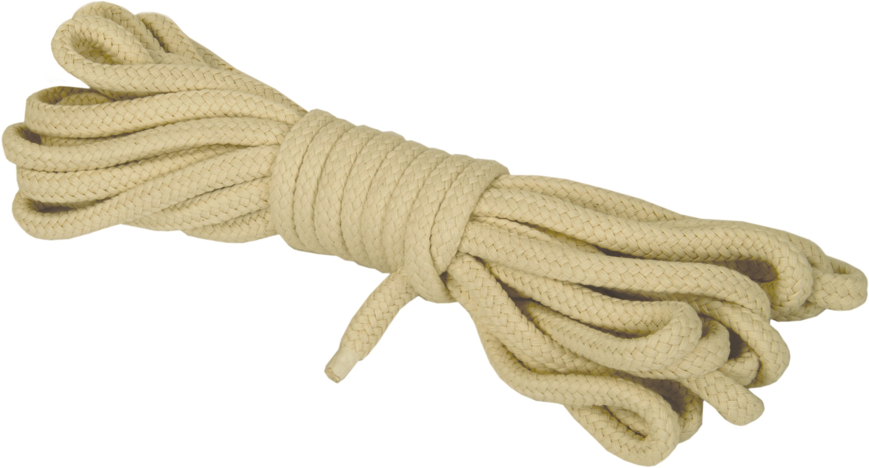 Naturfarbenes geflochtenes Baumwollseil ohne Seele in 8 mm