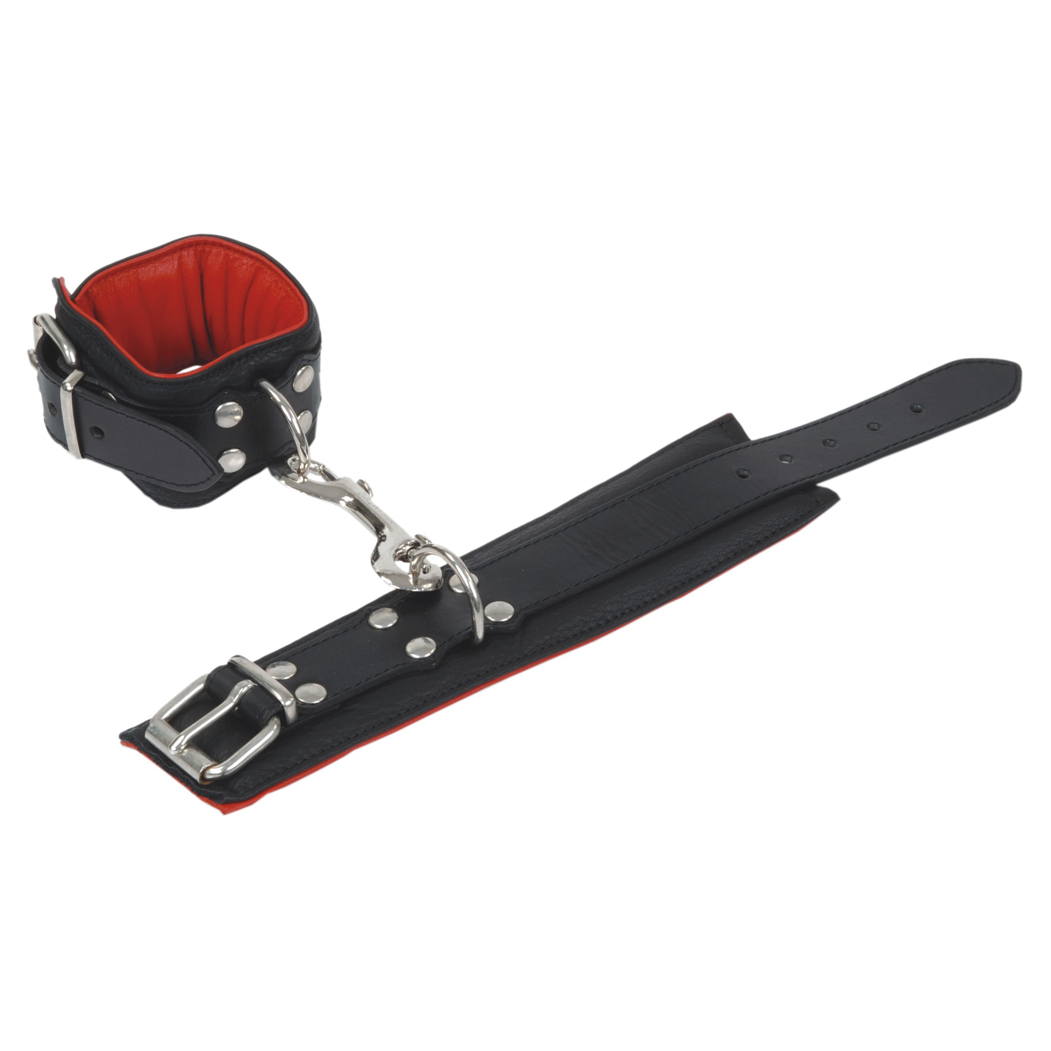 Amor-Fußfesseln schwarz-rot