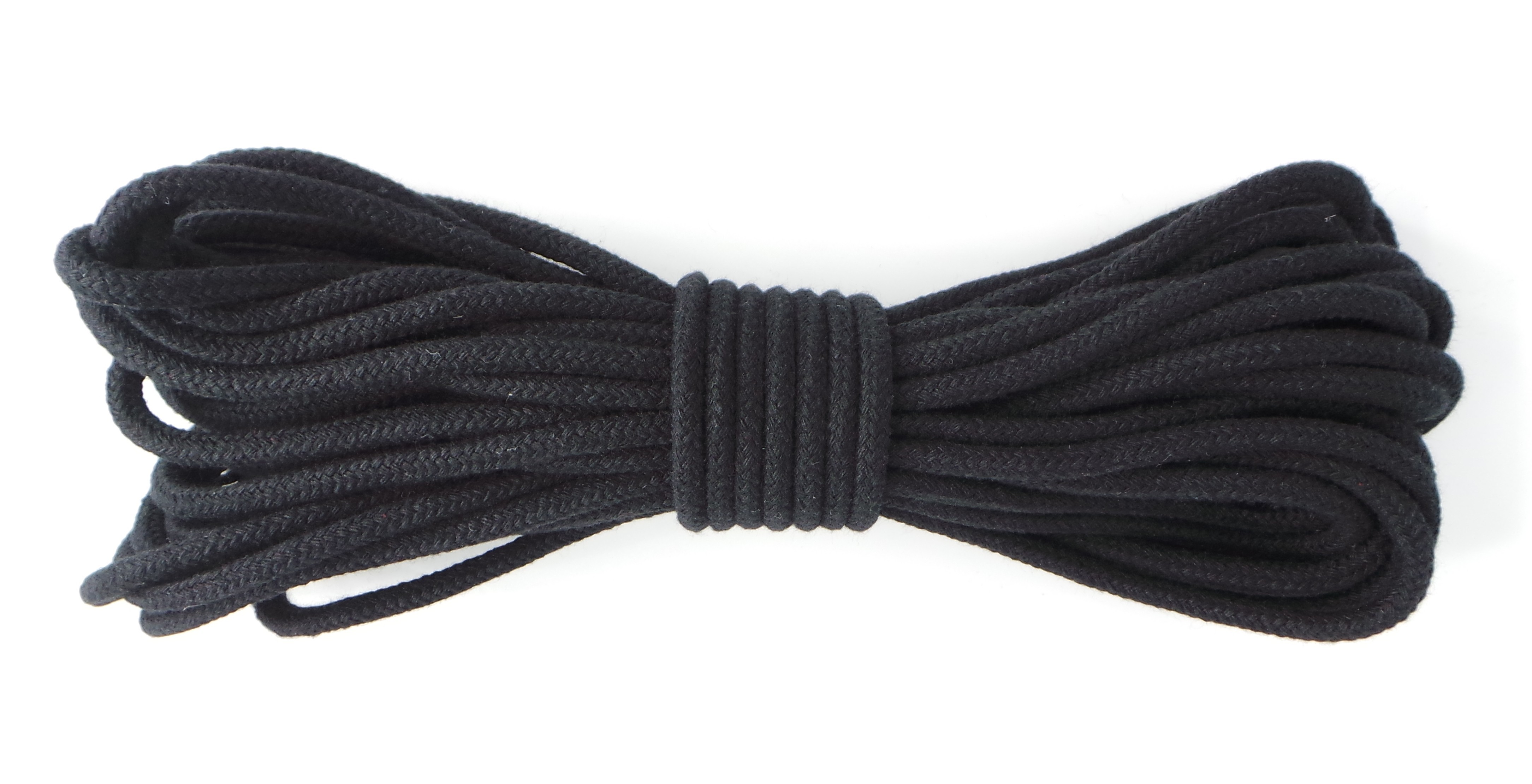 Schwarzes geflochtenes Baumwollseil mit Seele in 8 mm