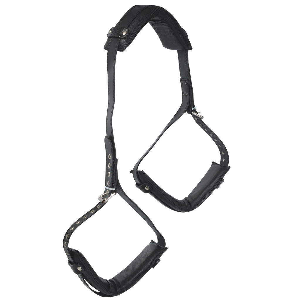 Reise-Sling aus Leder mit gepolsterten Schlaufen für Nacken und Beine