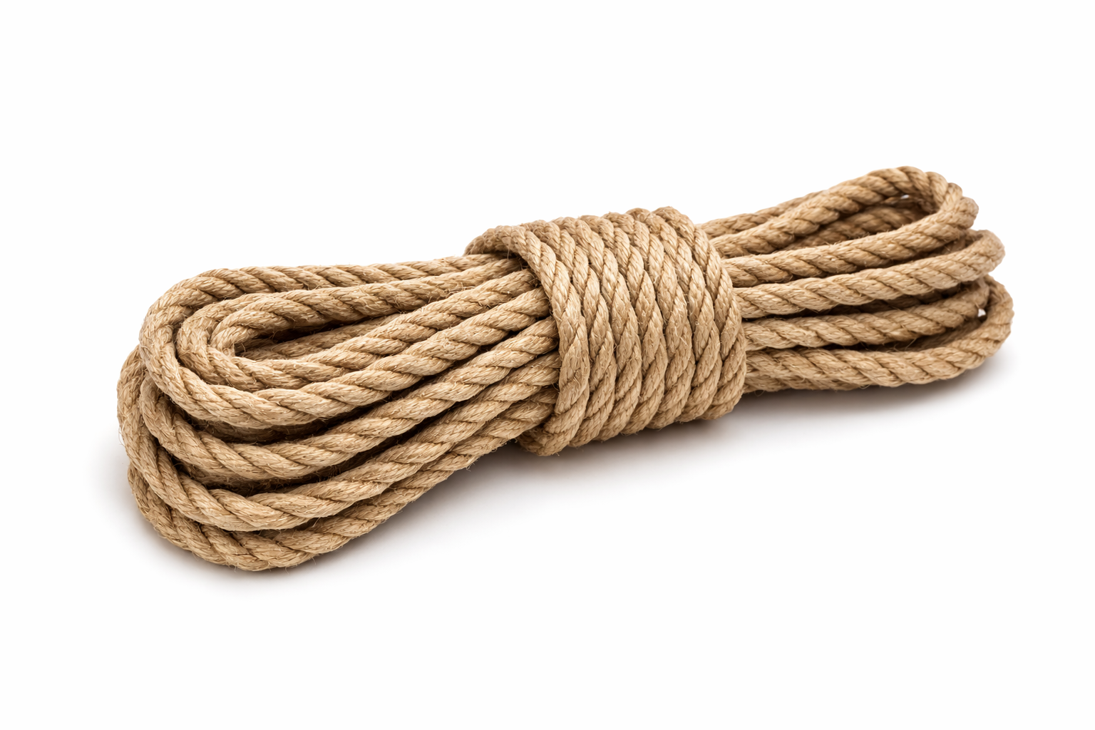 Gedrehtes hanffarbenes Polypropylenseil mit 8 mm Stärke
