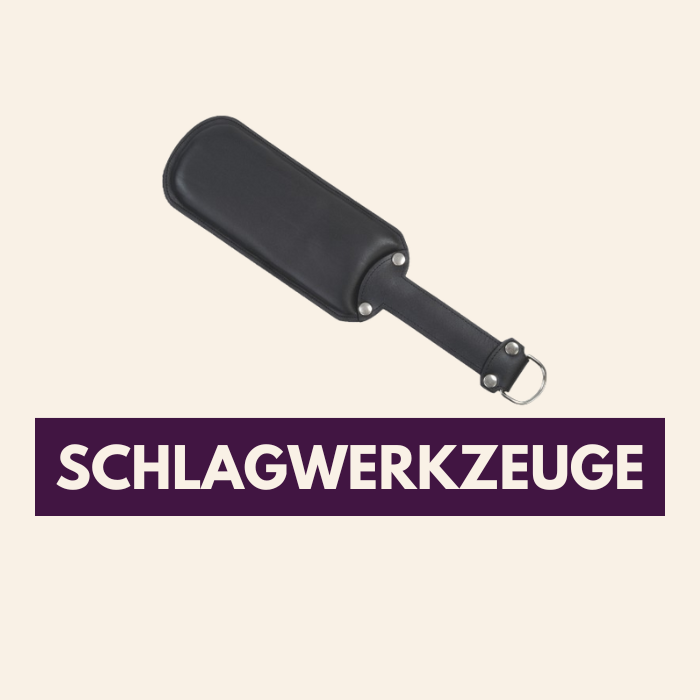 Schwarzes Lederpaddle mit D-Ring – BDSM Schlagwerkzeug